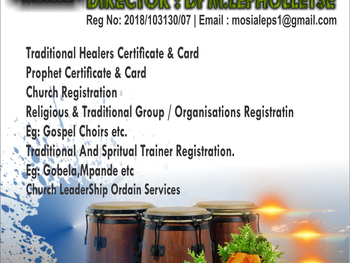 Traditional healer registration